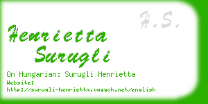 henrietta surugli business card